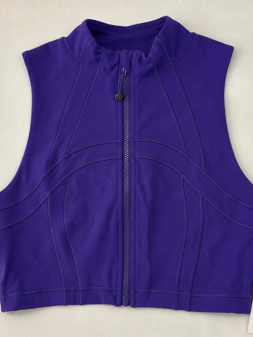NWT Lululemon Define Cropped Full-Zip tank top vest court purple size 4